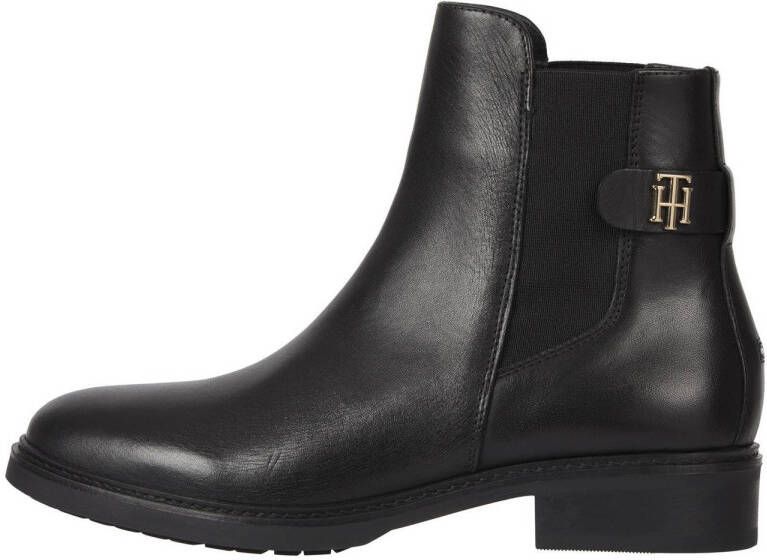 Tommy Hilfiger leren chelsea boots zwart