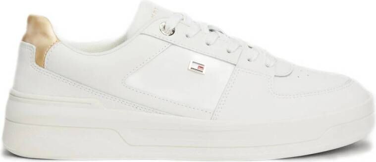 Tommy Hilfiger Essential Basket Sneaker Wit Leer White Dames