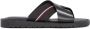 Tommy Hilfiger leren slippers zwart - Thumbnail 1