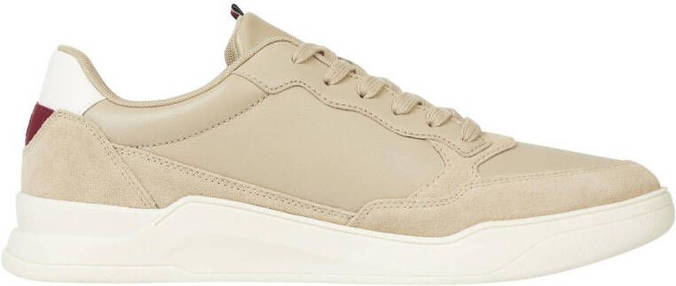 Bruin Tinten Elevated Cupsole Lage sneakers Leren Sneaker Heren Beige