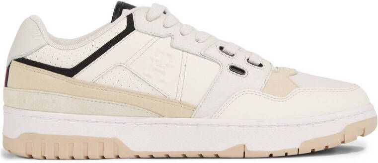 Tommy Hilfiger Heren Basketbalsneakers met Contrasterende Texturen White Heren