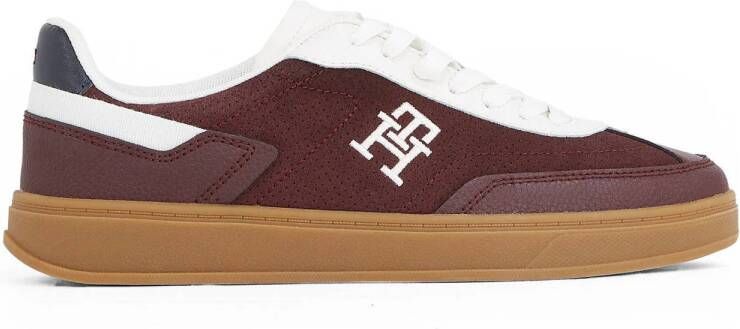 Tommy Hilfiger Plateausneakers TH HERITAGE SNEAKER PERF vrijetijdsschoen lage schoen veterschoen met th-logo-borduring