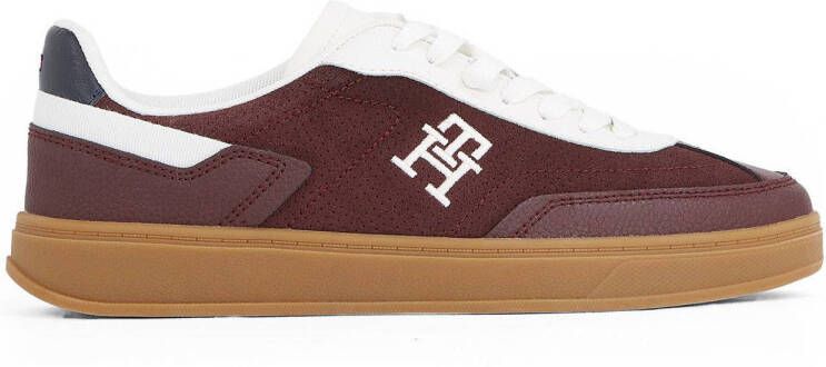 Tommy Hilfiger Plateausneakers TH HERITAGE SNEAKER PERF vrijetijdsschoen lage schoen veterschoen met th-logo-borduring