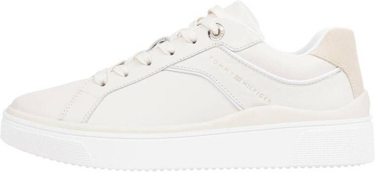 Tommy Hilfiger leren sneakers ecru