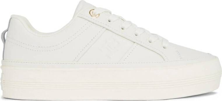 Tommy Hilfiger leren sneakers ecru