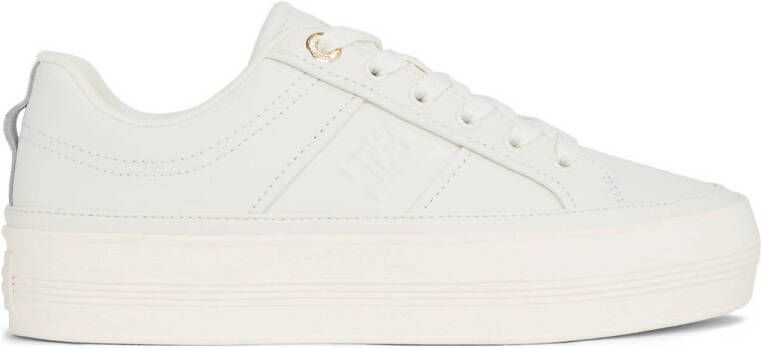 Tommy Hilfiger Plateausneakers ESSENTIAL VULC SNEAKER MONOGRAM vrijetijdsschoen lage schoen veterschoen met monogram