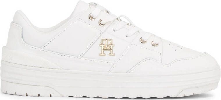 Tommy Hilfiger Polyester Vetersneaker Met Contrasterende Details En Logo