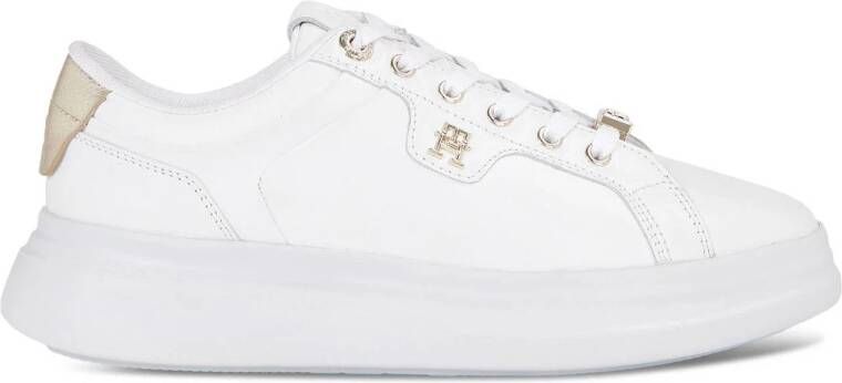 Tommy Hilfiger Witte Lage Sneakers Pointy Court Hardware White Dames