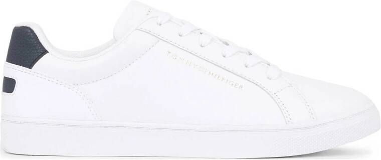 Tommy Hilfiger Sneakers ESSENTIAL CUPSOLE SNEAKER met contrastafwerking op de hiel vrijetijdsschoen halfhoge schoen veterschoen