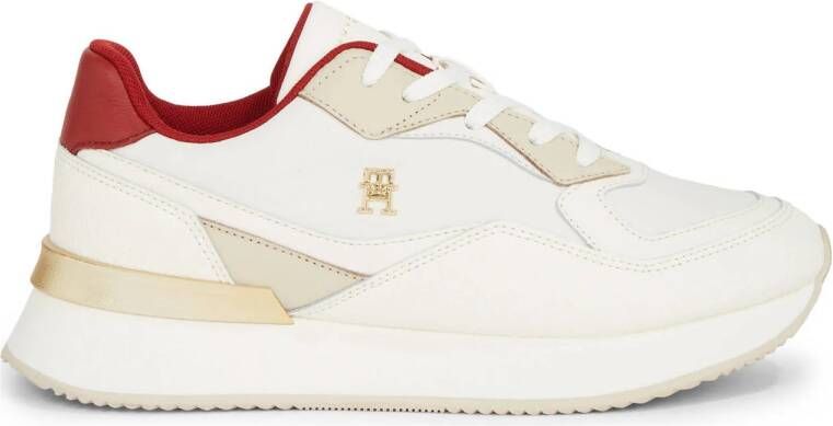 Tommy Hilfiger Rode Sneakers Modern Stijl Multikleur Details Multicolor Dames
