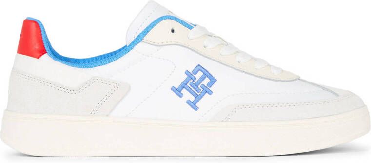 Tommy Hilfiger leren sneakers wit blauw