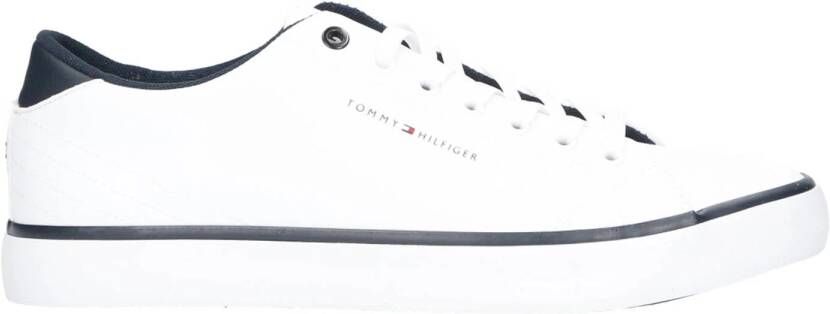 Tommy Hilfiger leren sneakers wit blauw