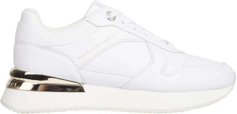 Tommy Hilfiger leren sneakers wit goud