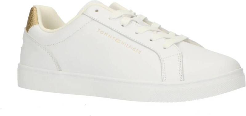 Tommy Hilfiger Witte Leren Essential Cupsole Sneakers White Dames
