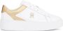 TOMMY HILFIGER Lage Sneakers Dames Th Platform Court Maat: 38 Materiaal: Leer Kleur: Wit - Thumbnail 1