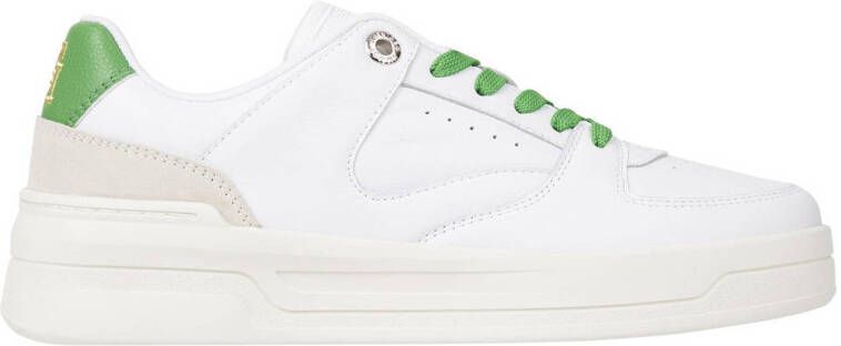 Tommy Hilfiger leren sneakers wit groen