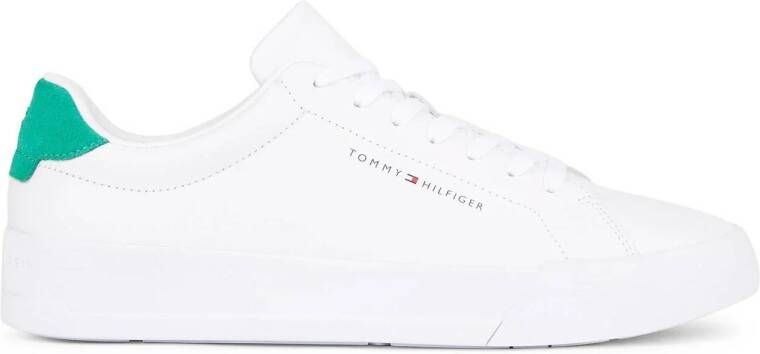 Tommy Hilfiger Sportieve Witte Sneaker met Logo Details White Heren