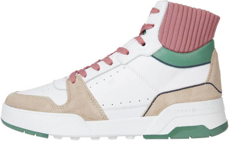 Tommy Hilfiger leren sneakers wit multi