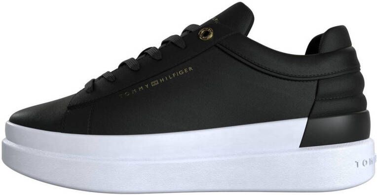 Tommy Hilfiger leren sneakers zwart