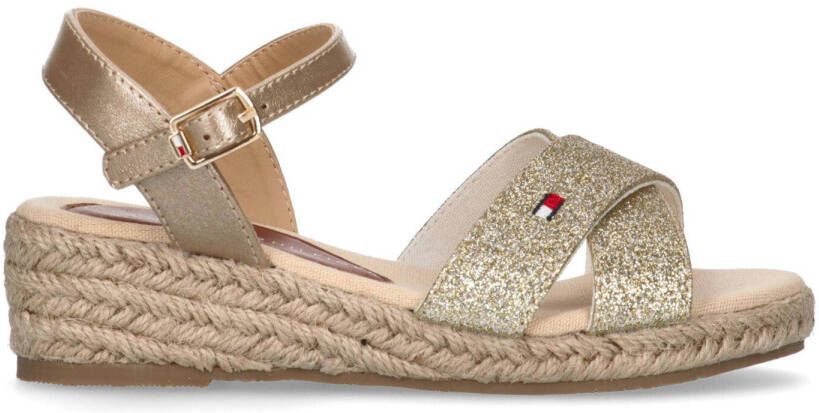 Tommy Hilfiger sandalen met glitters goud