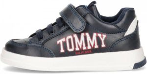 Tommy Hilfiger Slip on sneakers LOW CUT LACE UP VELCRO SNEAKER met logo opschrift opzij