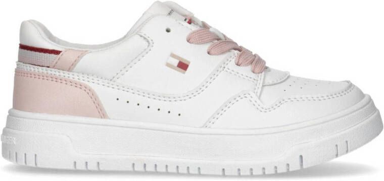 Tommy Hilfiger sneakers wit roze Meisjes Imitatieleer Meerkleurig 38