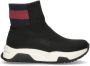 Tommy Hilfiger sock sneakers zwart Textiel Logo 36 - Thumbnail 1