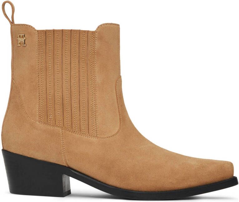 Tommy Hilfiger Cowboylaarsjes TH SUEDE COWBOY BOOT hakken western enkellaars laarzen in spitse vorm - Foto 2