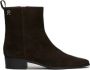 TOMMY HILFIGER Enkellaarsjes Dames Low Cowboy Flat Maat: 36 Materiaal: Suède Kleur: Bruin - Thumbnail 2