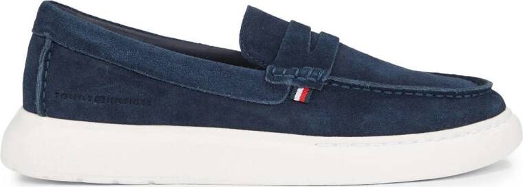 Tommy Hilfiger suède loafers donkerblauw