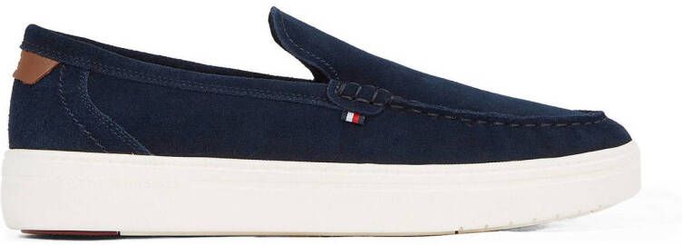 Tommy Hilfiger suède loafers donkerblauw