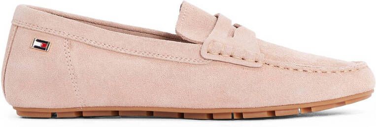 Tommy Hilfiger suède mocassins lichtroze