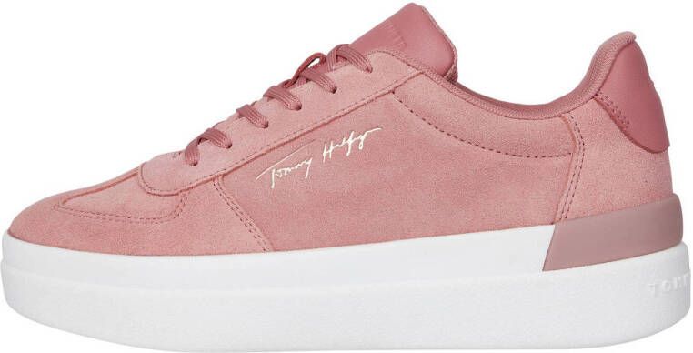 Tommy Hilfiger suède sneakers roze