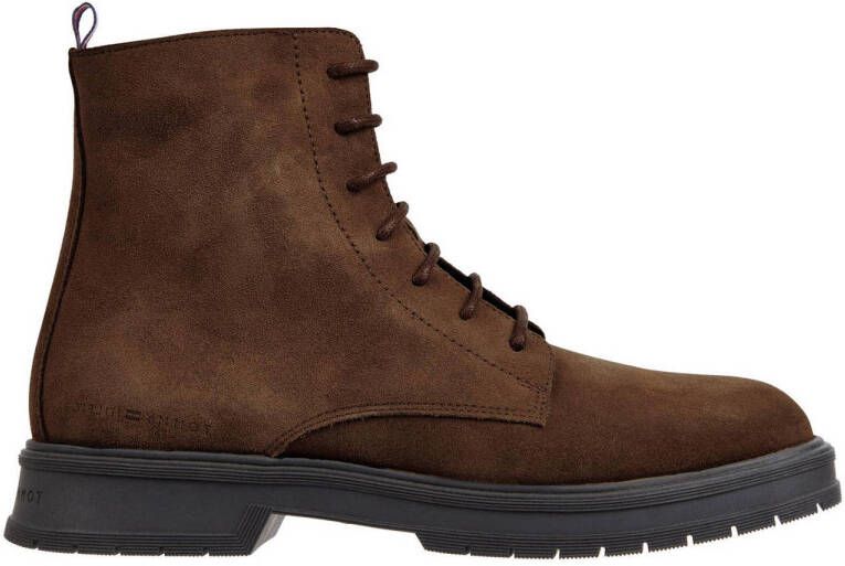 Tommy Hilfiger Heren Veterschoenen Veterboot Suede Bruin