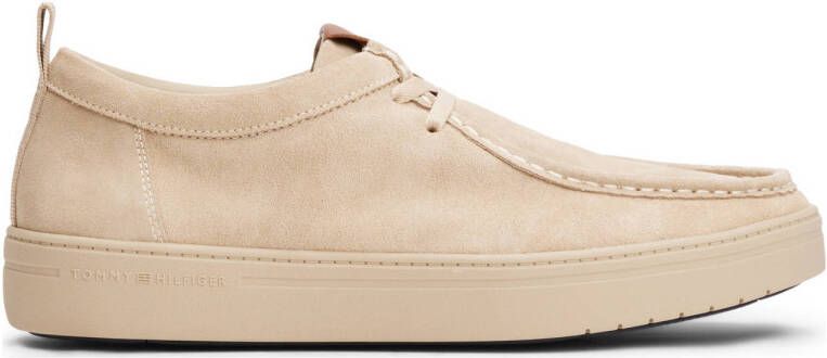 Tommy Hilfiger suède veterschoenen beige
