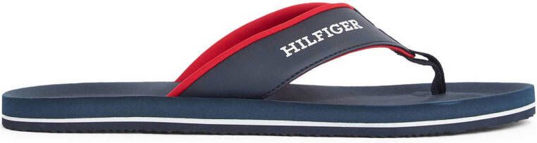 Tommy Hilfiger Teenslippers PADDED COMFORT HILFIGER B SANDAL dianette zomerschoen slippers badschoen met logo-opdruk