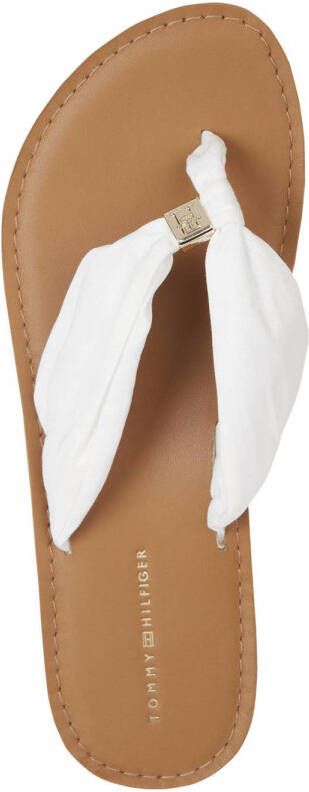 Tommy Hilfiger Teenslippers TH ELEVATED BEACH SANDAL zomerschoen comfortabele schoen flats slippers met th-sieraandeel
