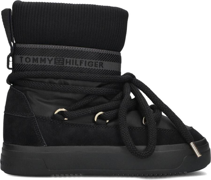 Tommy Hilfiger Veterschoenen TOMMYTECH LOGOTAPE SNOWBOOT WARM plateau veterboots outdoorschoen textielband met logo