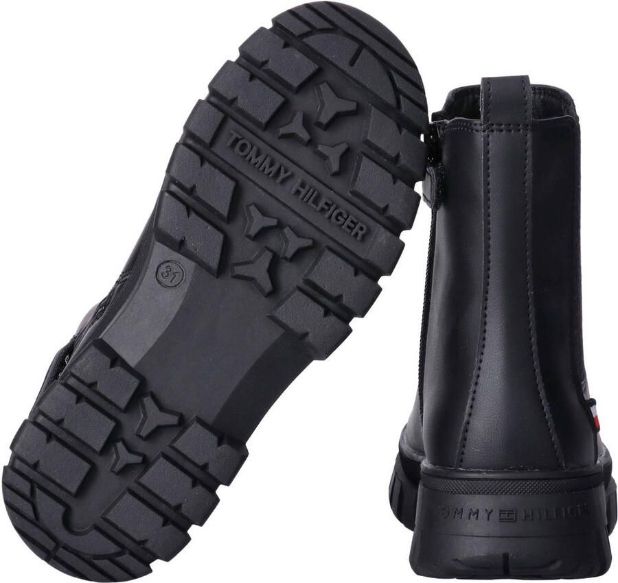 Tommy Hilfiger enkelboots met profielzool zwart - Foto 2