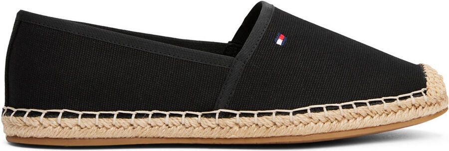 Tommy Hilfiger Espadrilles FLAG CANVAS ESPADRILLE slippers flats comfortabele schoen met bamboe bekleding en decoratieve naden