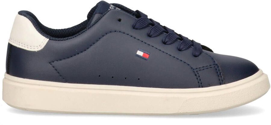 Tommy Hilfiger imitatieleren sneakers donkerblauw