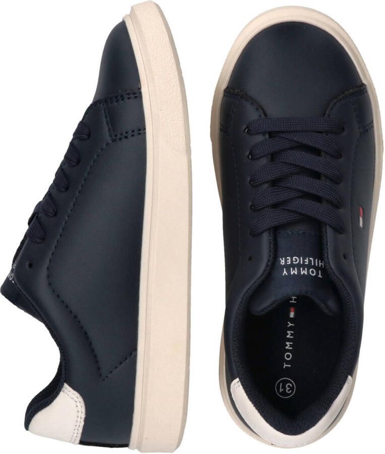 Tommy Hilfiger imitatieleren sneakers donkerblauw - Foto 3