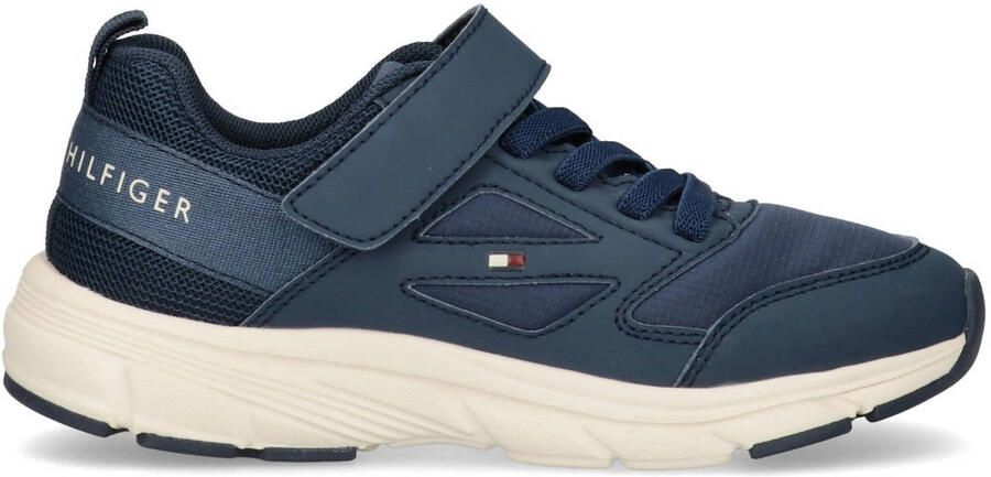 Tommy Hilfiger imitatieleren sneakers donkerblauw
