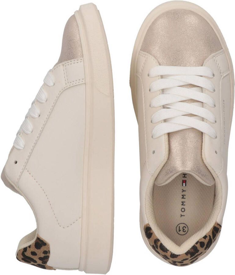 Tommy Hilfiger imitatieleren sneakers met panterprint beige - Foto 2