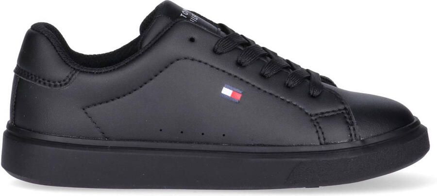 Tommy Hilfiger imitatieleren sneakers zwart