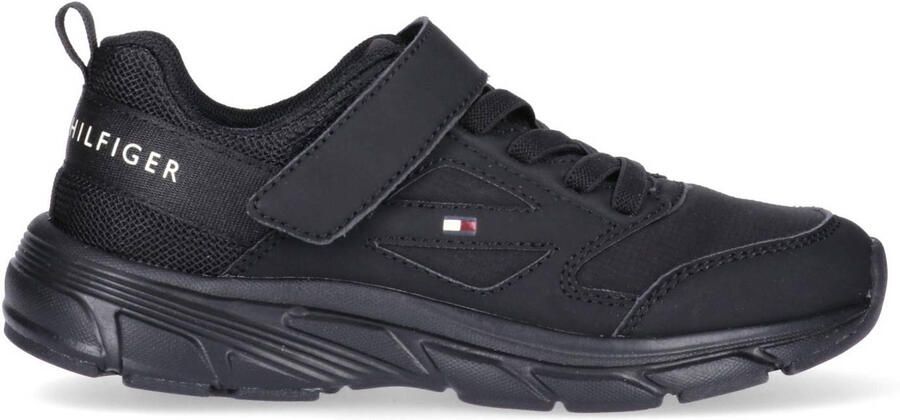 Tommy Hilfiger imitatieleren sneakers zwart