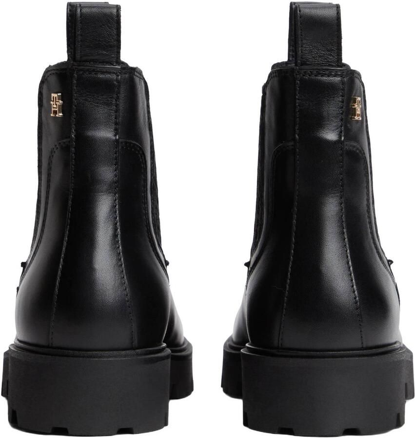 Tommy Hilfiger leren chelsea boots met profielzool zwart - Foto 3