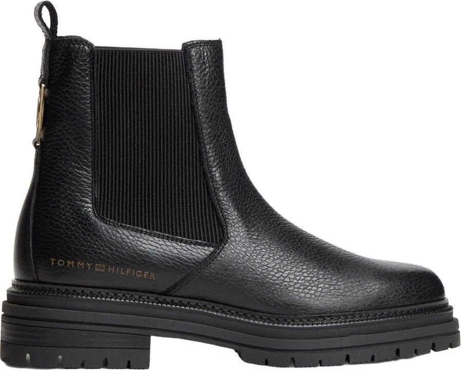 Tommy Hilfiger leren chelsea boots zwart