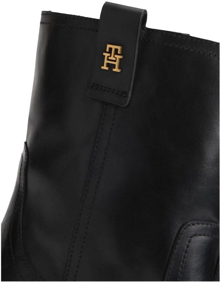 Tommy Hilfiger leren enkellaarzen zwart - Foto 3