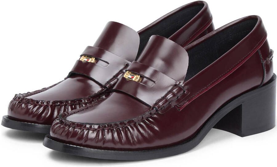 Tommy Hilfiger leren loafers bordeaux - Foto 3